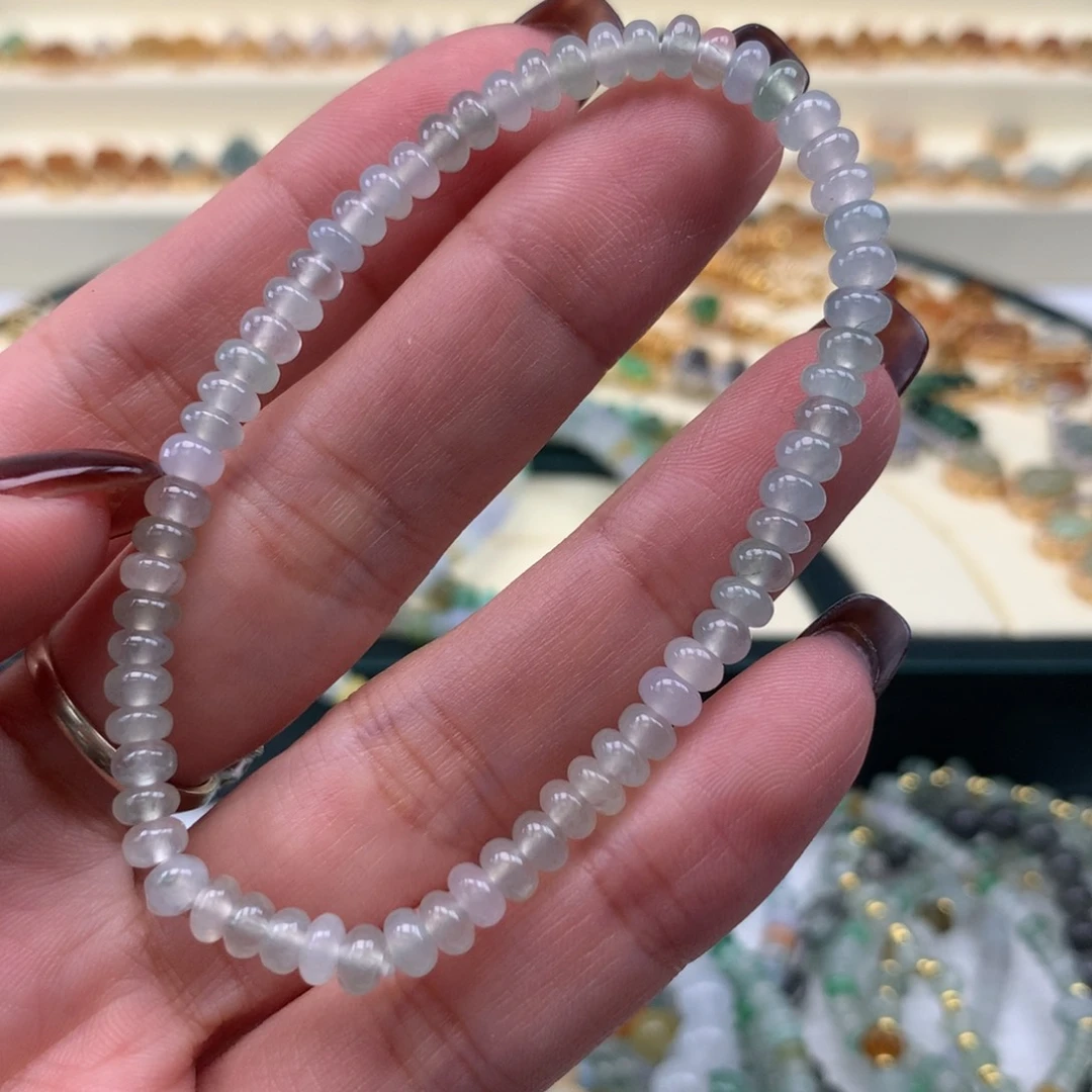 翡翠散珠鼓珠手串