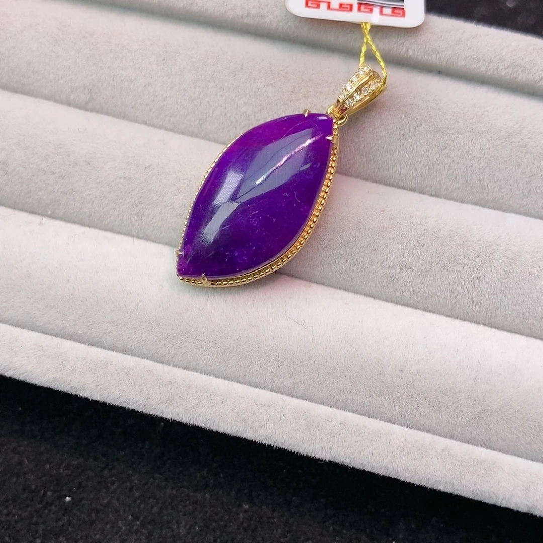 苏纪石（舒俱来）18K金镶嵌吊坠(不含链)