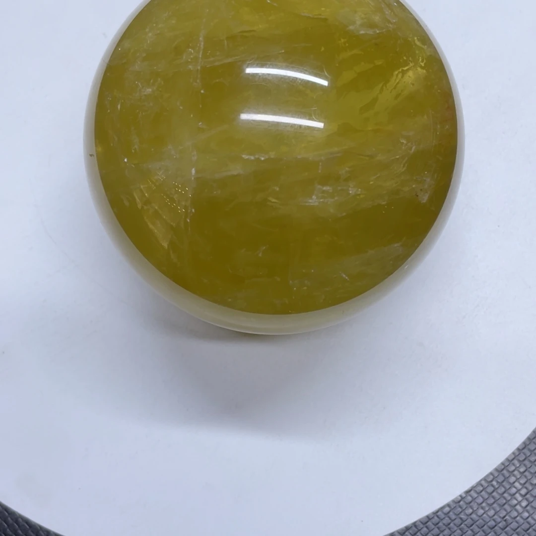 xx天然黄水晶球1638未镶嵌水晶南**北
