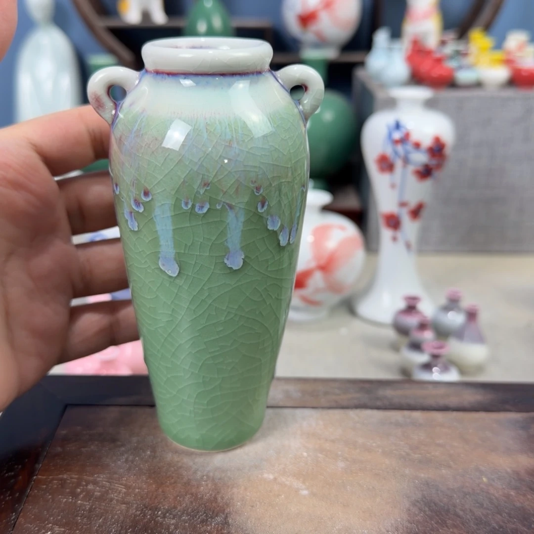 陶瓷手工小花器摆件