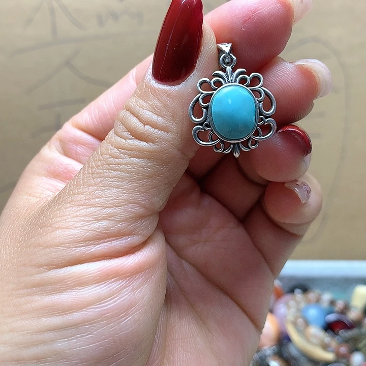 水晶水晶吊坠银S925镶嵌