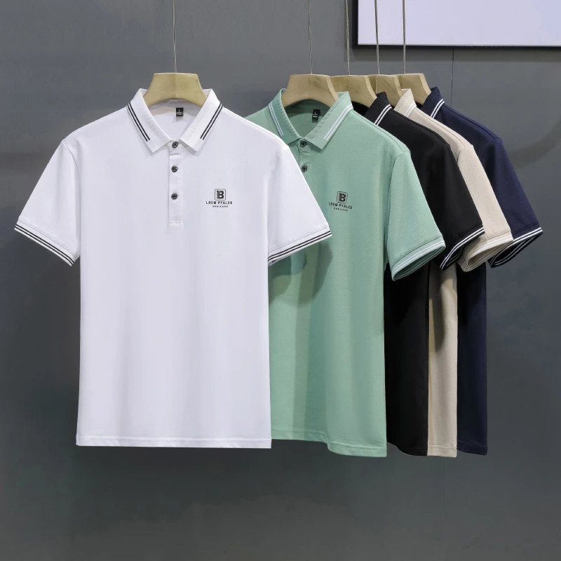 Mexican/稻草人2025新款夏季男士休闲运动短袖商务翻领POLO衫短袖