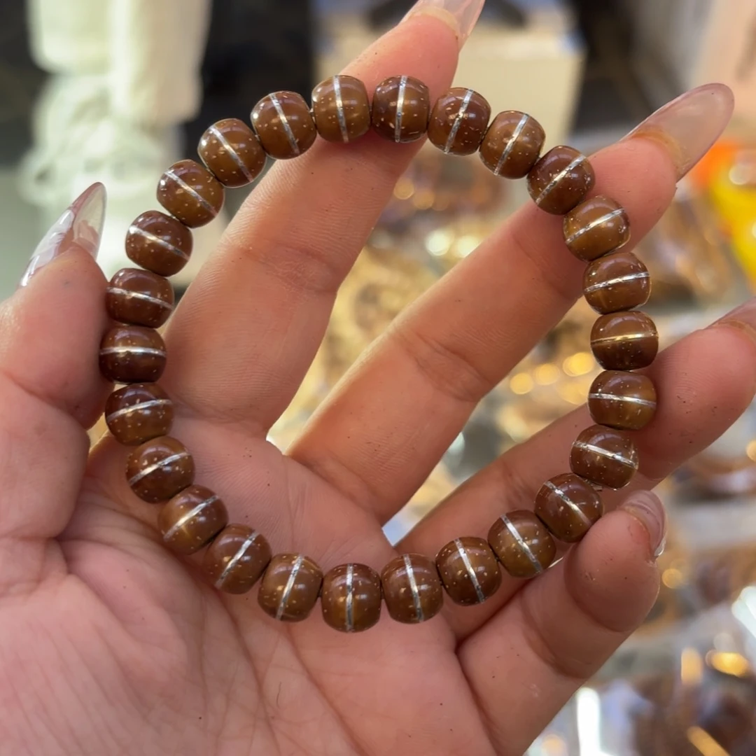 实心紫金鼠手串全品9