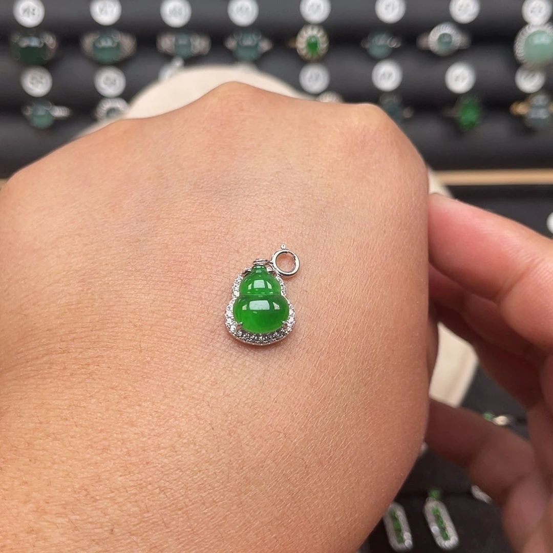 翡翠银S925镶嵌耳饰慧*宝Ooooooo