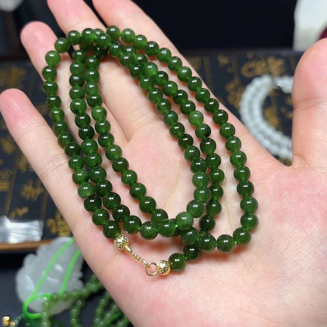 和田玉未镶嵌颈饰碧玉卡6 108