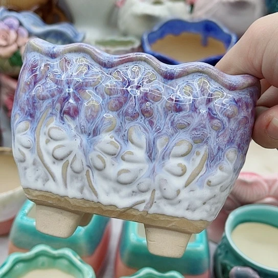 多肉绿植陶瓷花盆9.9包邮