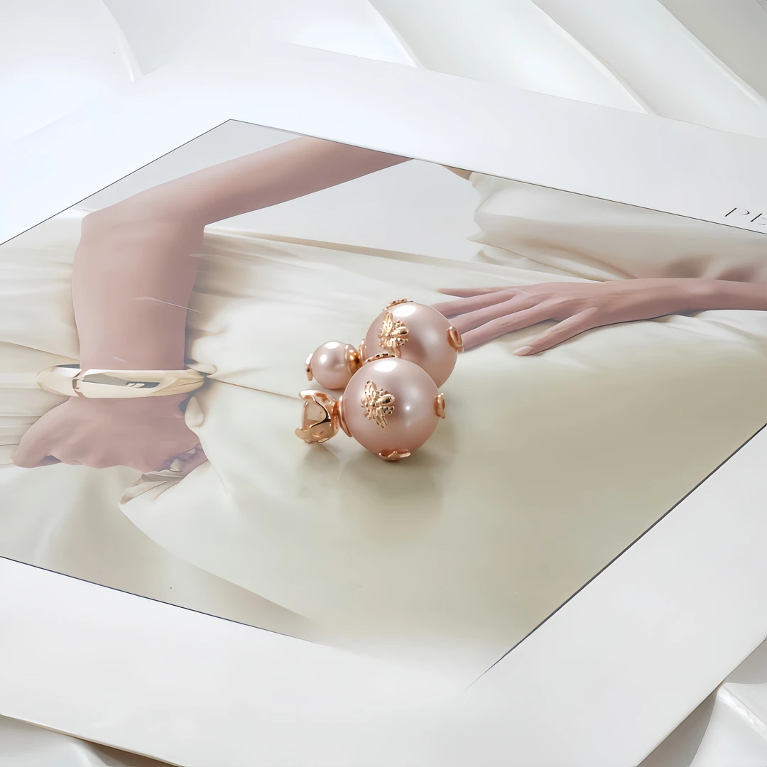 铜合金仿珍珠耳饰 耳环9058