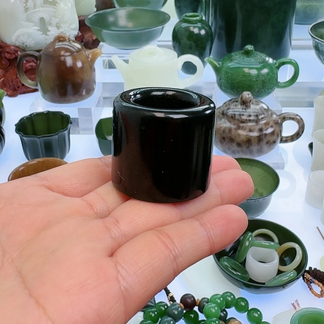 和田玉（青玉）挂件未镶嵌广*