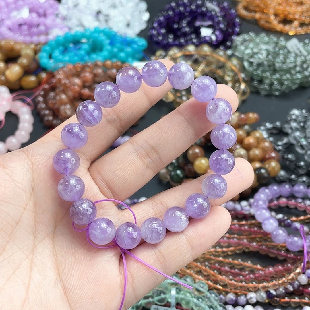 水晶手链未镶嵌雪花紫幽灵