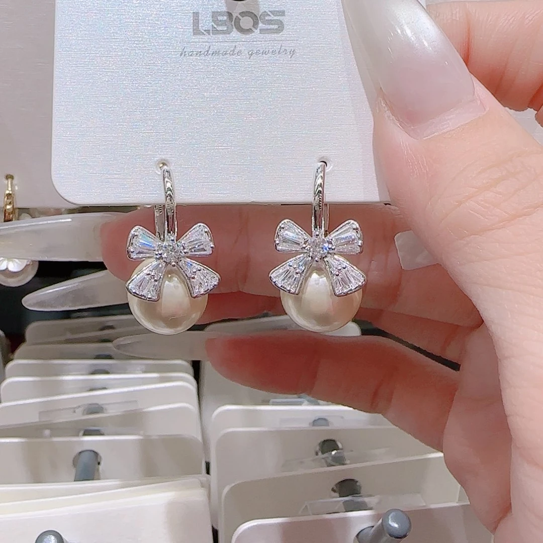 锆石铜合金925银耳环