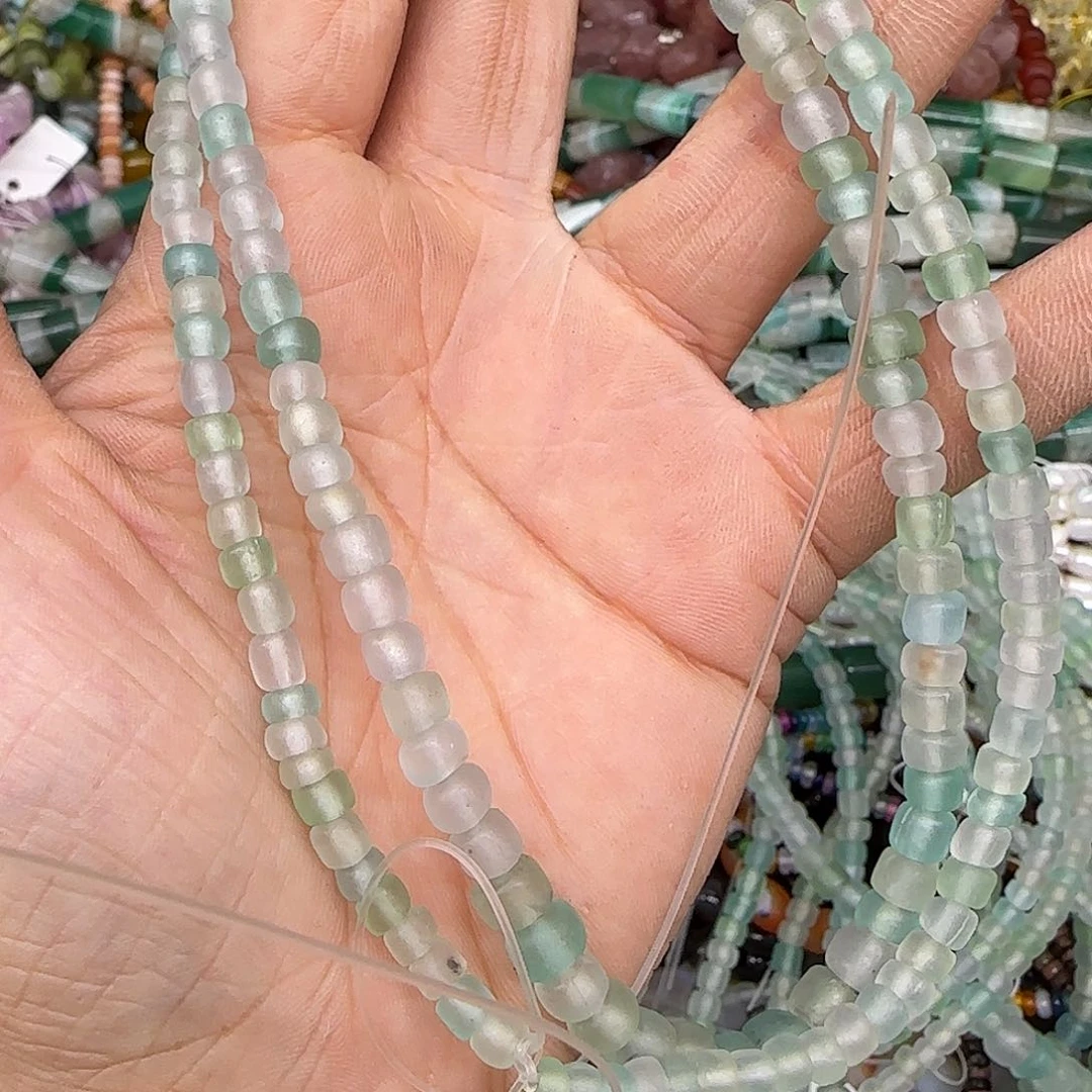 玛瑙/玉髓合金珠宝半成品老琉璃一条4mm一条