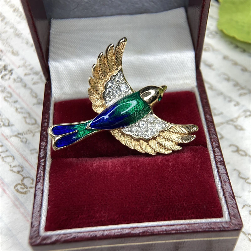 合金胸针 A&S珐琅飞燕胸针1-1【2071212-059】