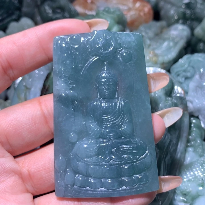 翡翠未镶嵌颈饰保真天然A货翡翠