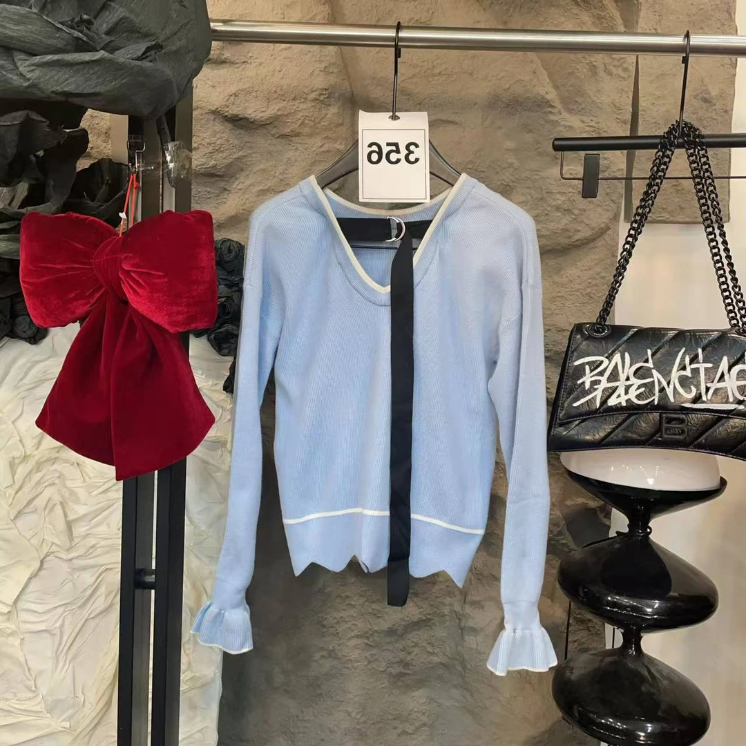 356 小众设计百搭舒适针织上衣