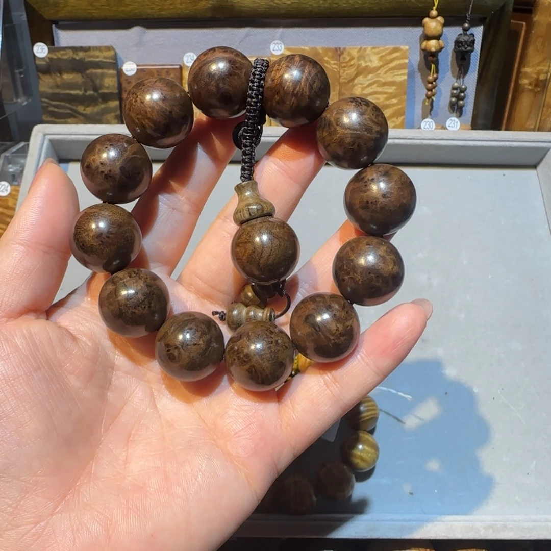 撅***撅楠木（金丝楠）手串/手链金丝楠木小叶桢楠阴沉足球瘤疤2.0