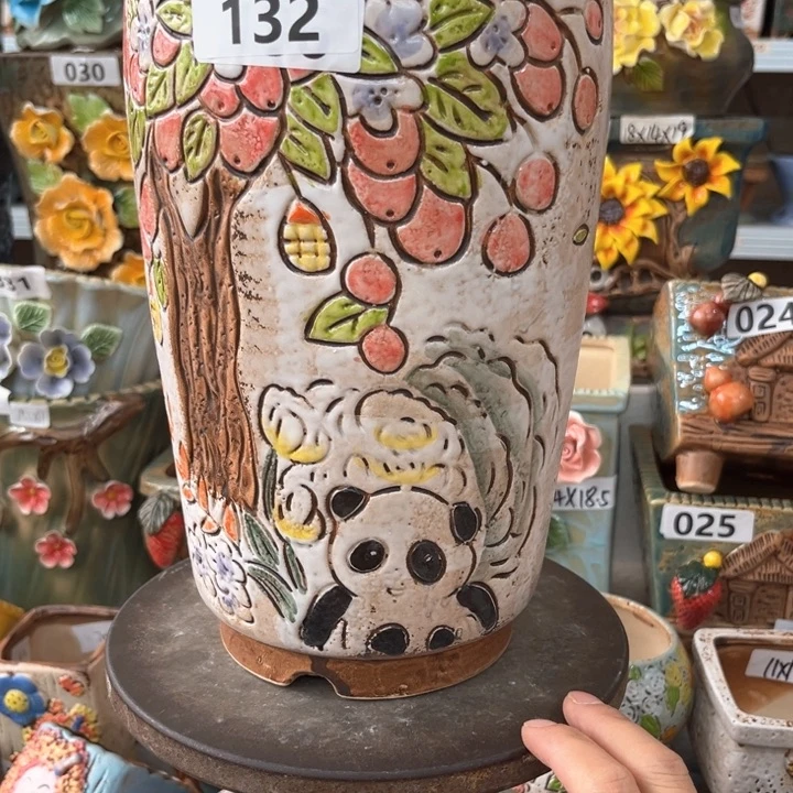 紫砂花盆粗陶材质多肉花盆