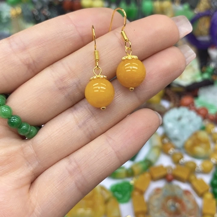 翡翠未镶嵌颈饰耳坠59