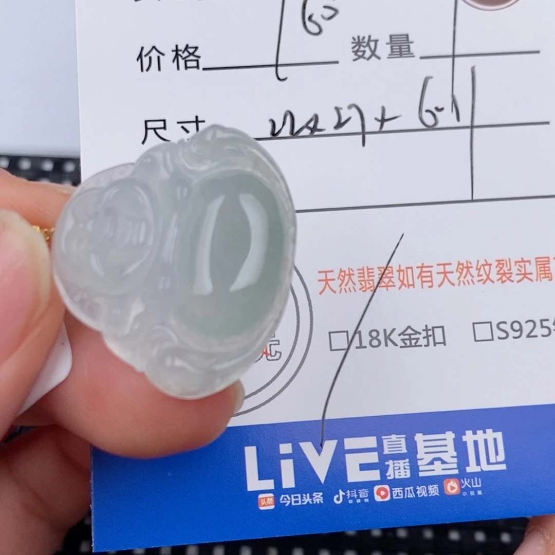 张***华翡翠18K金镶嵌颈饰