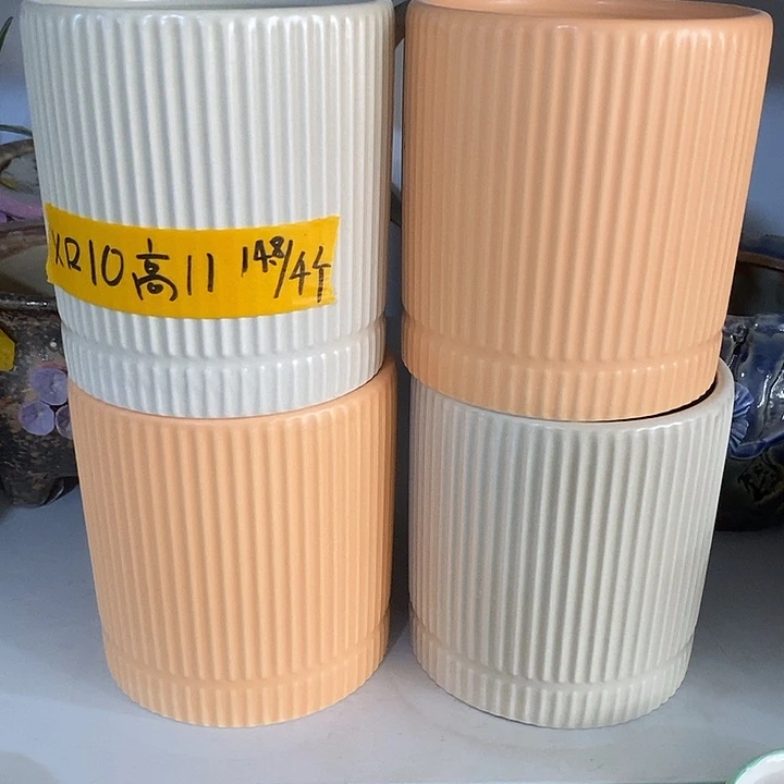 陶盆有孔 瑕疵针孔漏釉介意勿拍 口高