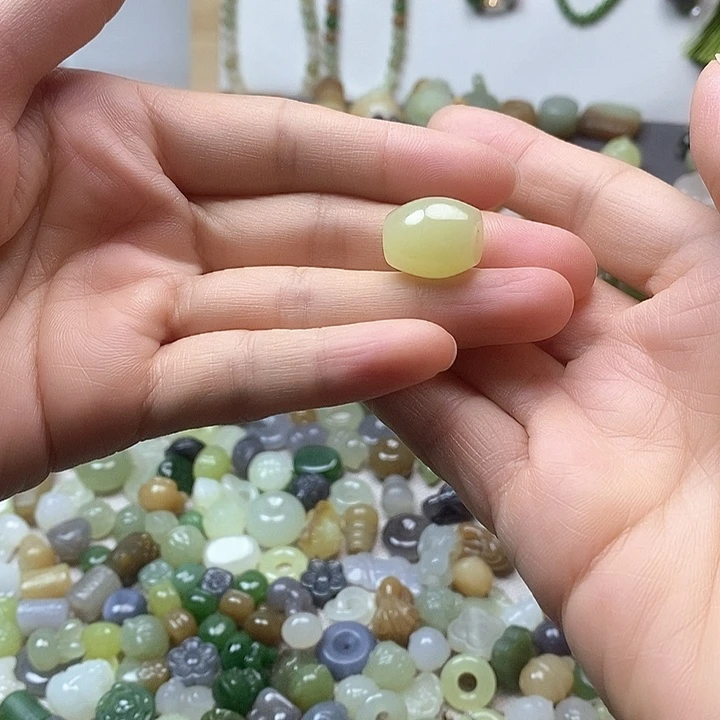 未镶嵌和田玉挂件桶珠