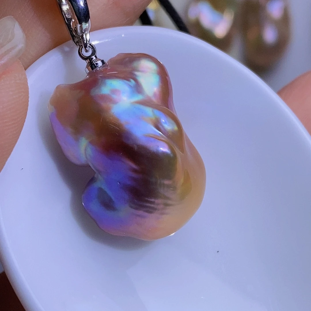 淡水珍珠银S925镶嵌淡水珍珠