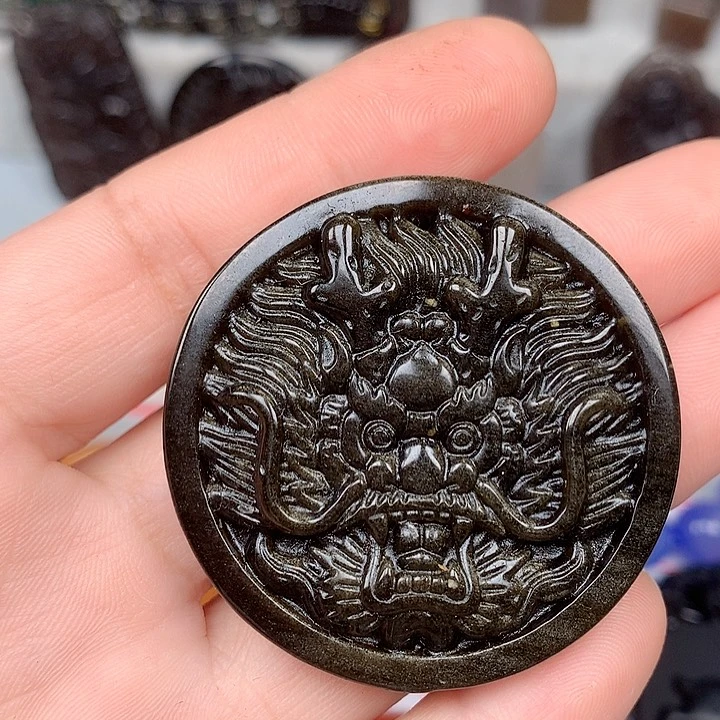吃***福黑曜岩未镶嵌颈饰