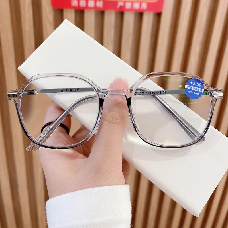 超轻大框方形冷茶色近视眼镜可配度数平光镜