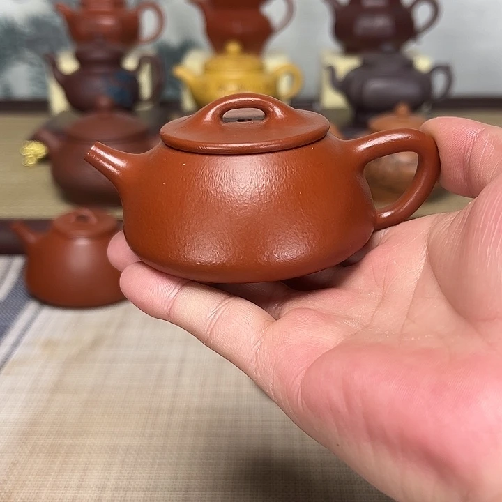 紫砂茶壶石瓢130cc朱泥