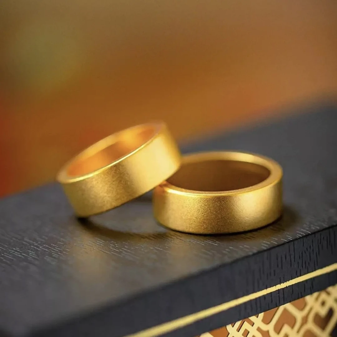 合金戒指 平安无事戒指饰品 古法磨砂经典款 时尚百搭简约