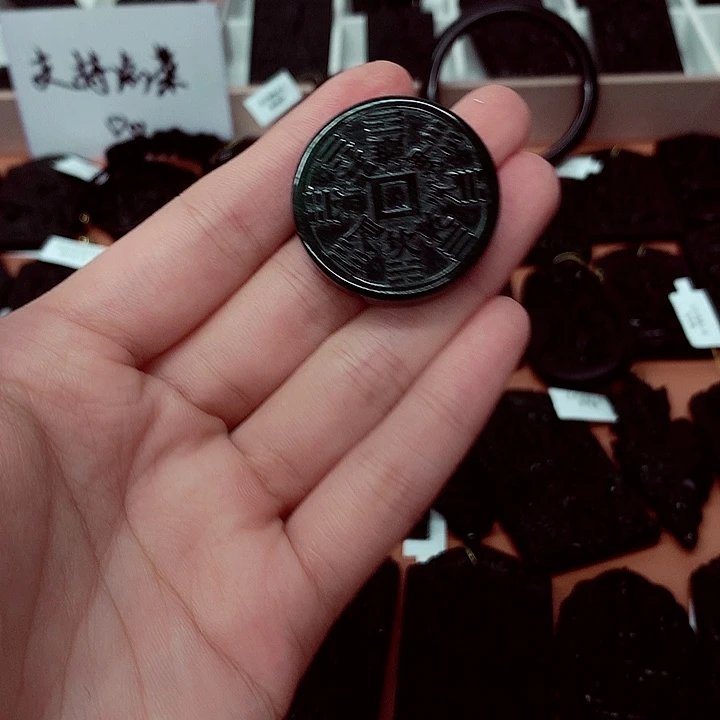 颈饰未镶嵌翡翠天然a货钢琴黑特色题材挂件