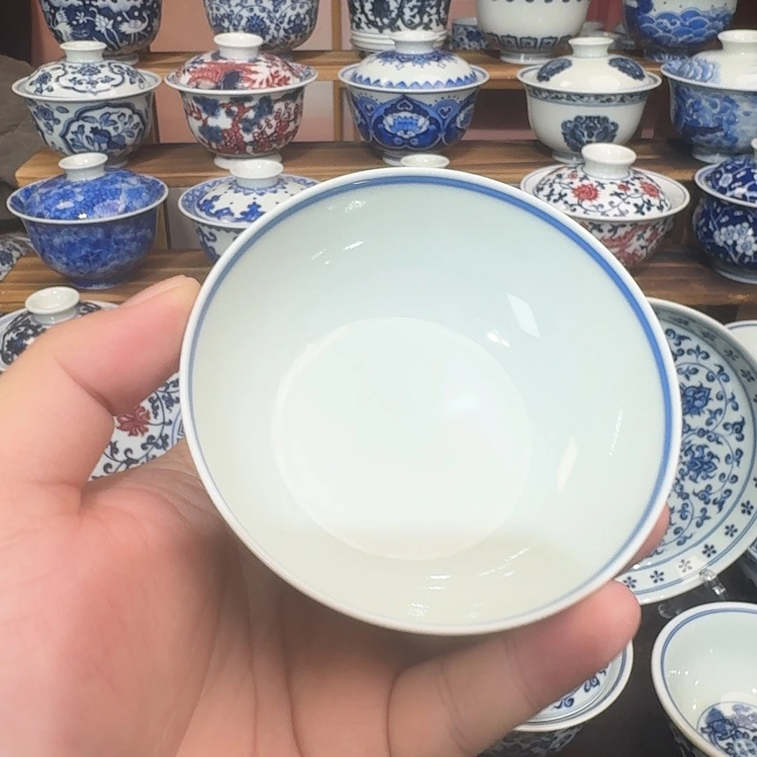 剑***戬陶瓷瓷片纯手工手绘瓷瓷