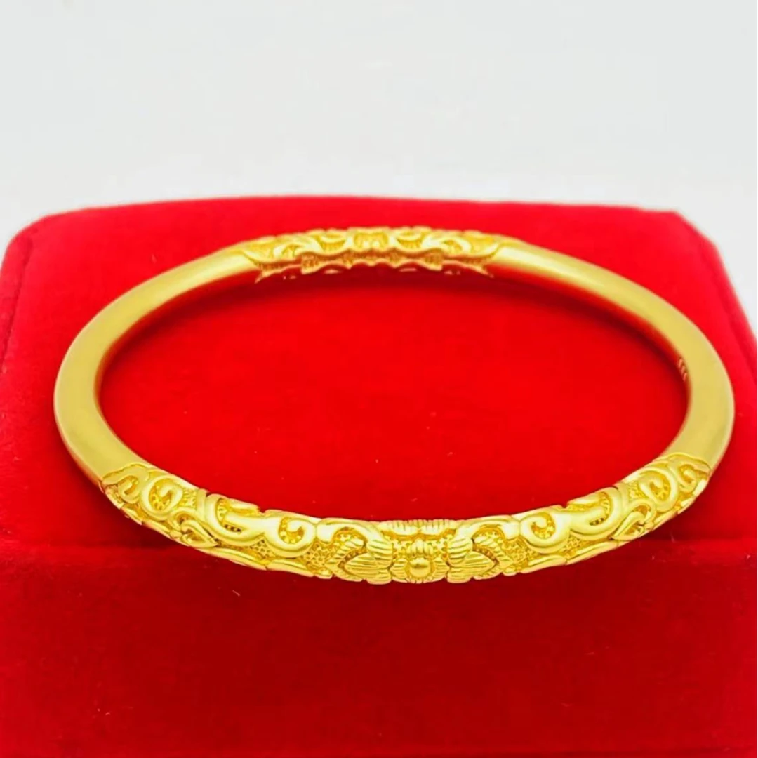 合金手镯  精品 卷草纹手镯（点进选圈口）