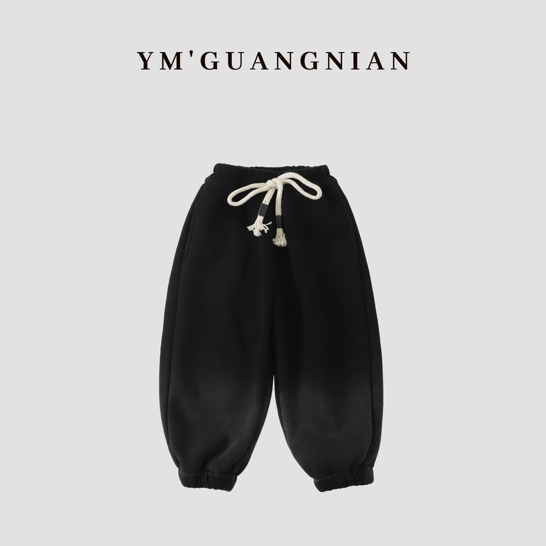 【幼棉光年】冬款反季时尚休闲裤宽松抽绳秋冬保暖潮流长裤623252