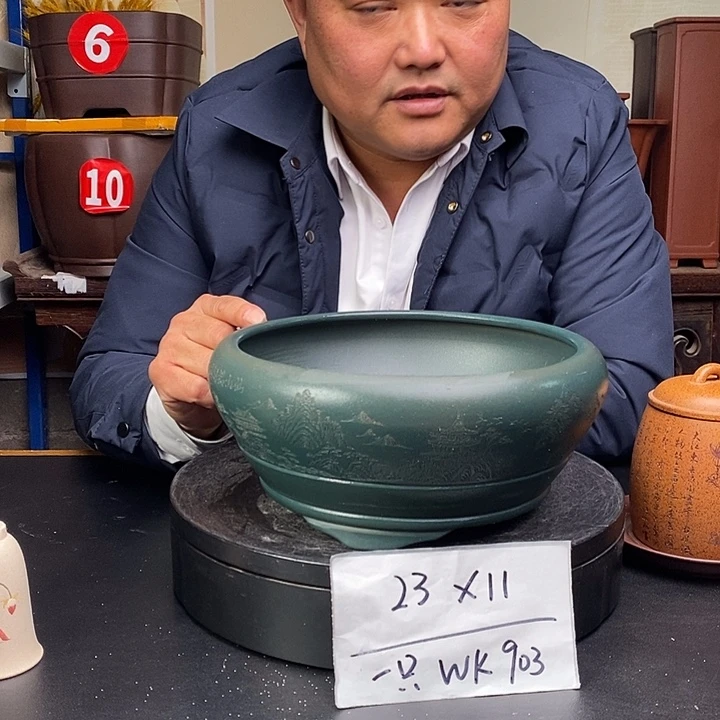 紫砂花盆货号一只WK903