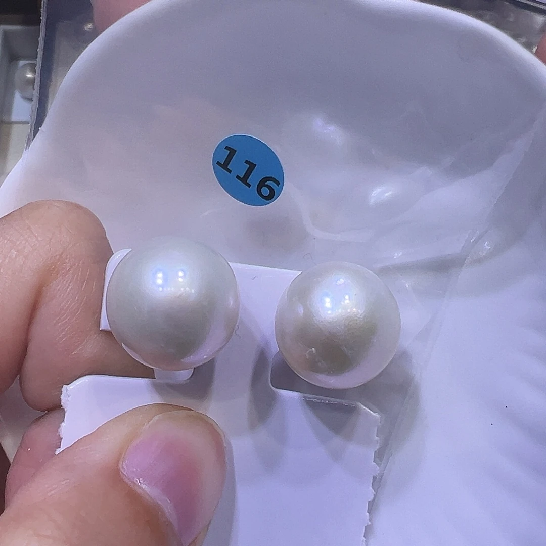 淡水珍珠耳饰银S925镶嵌