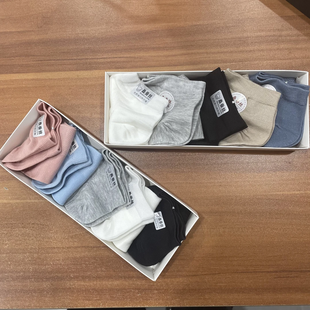 薄款男女蚕丝袜夏季透气针织短袜