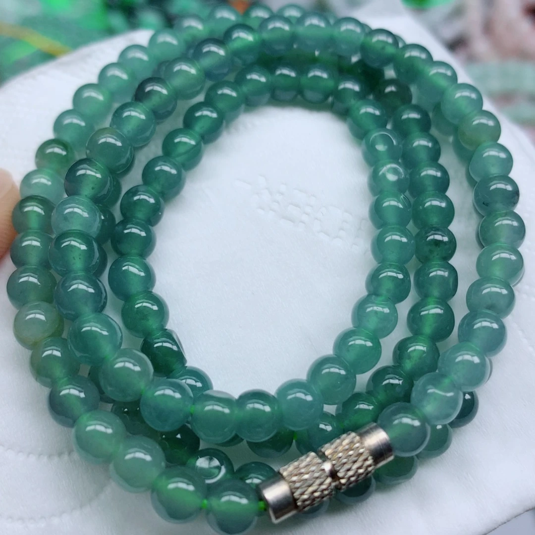 翡翠未镶嵌项链珠子1