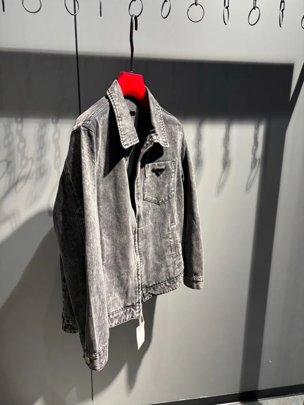 高货 古色水洗 春秋款男牛仔外套4037