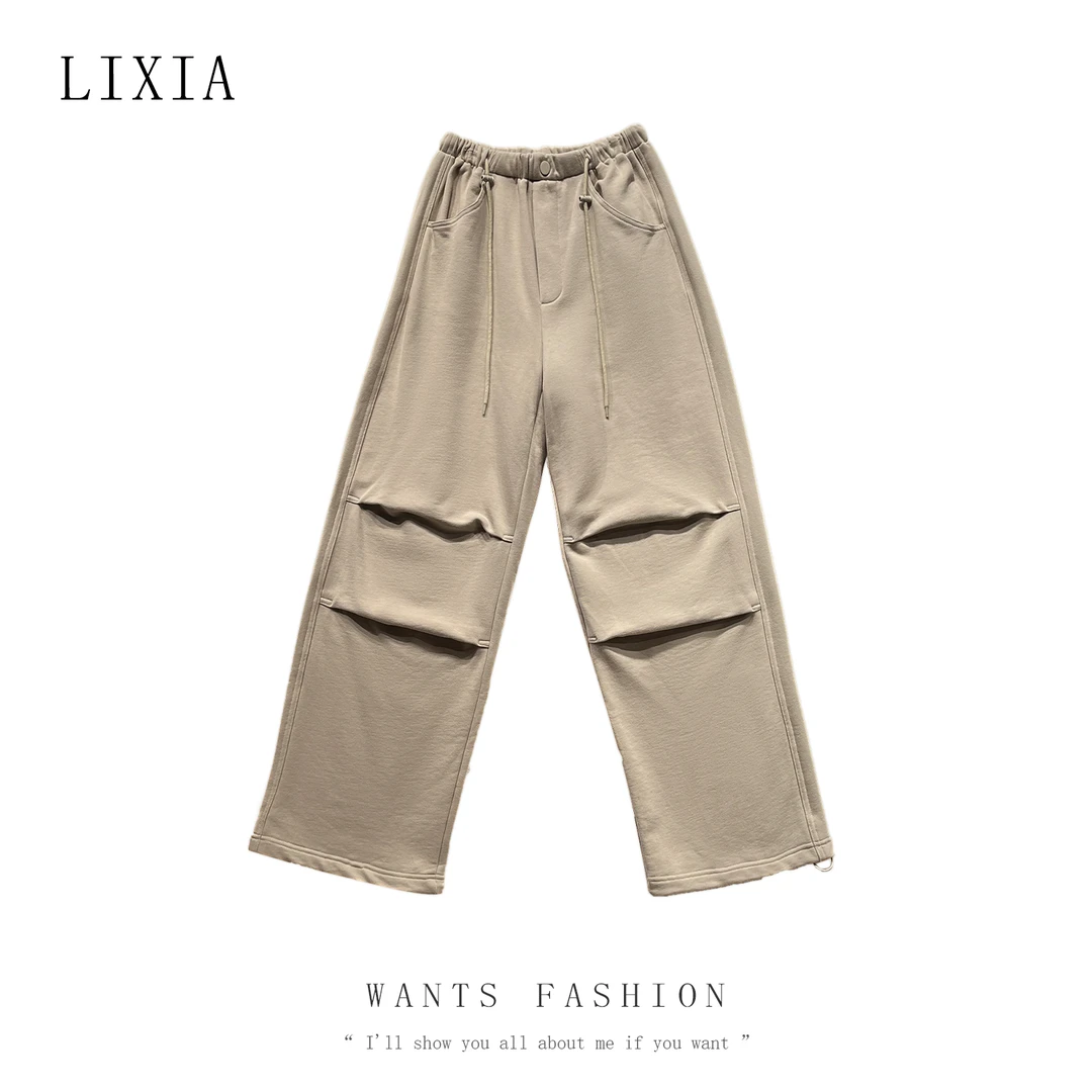 LIXIA【定制工装】宽松显瘦时尚直筒运动裤-2883