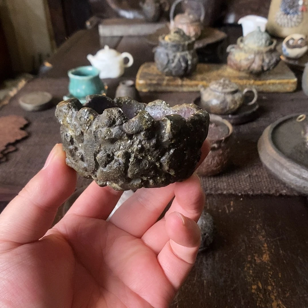 手工制作柴烧茶具