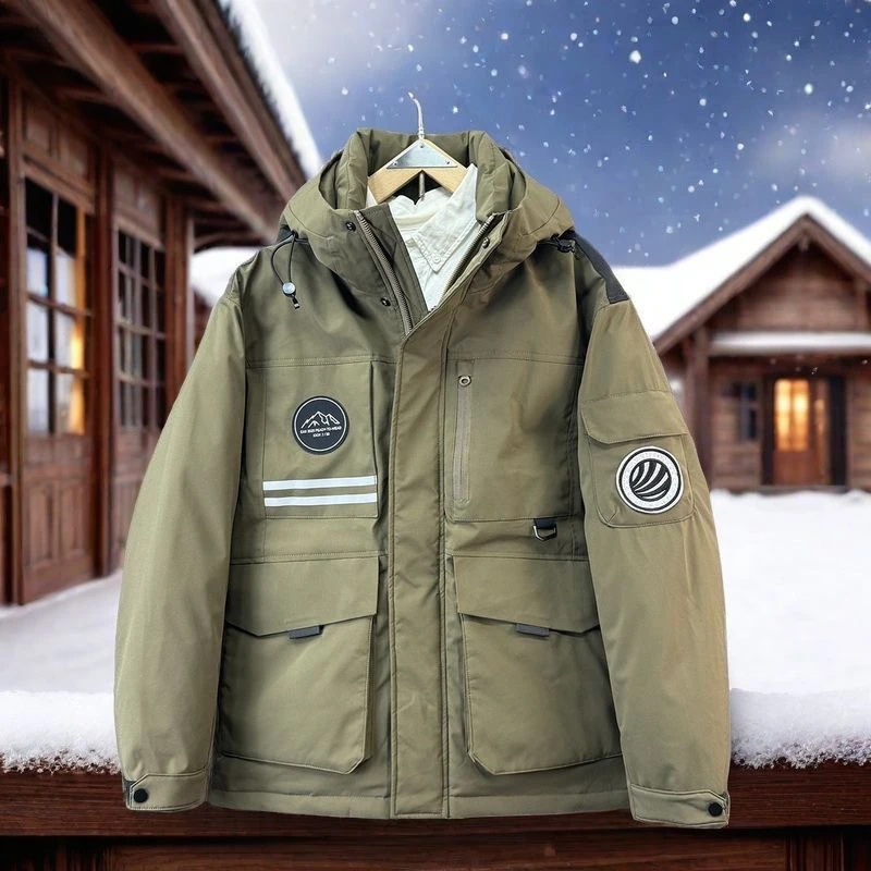 01【清货】冬季户外连帽保暖面包服休闲百搭宽松加厚抗寒外套