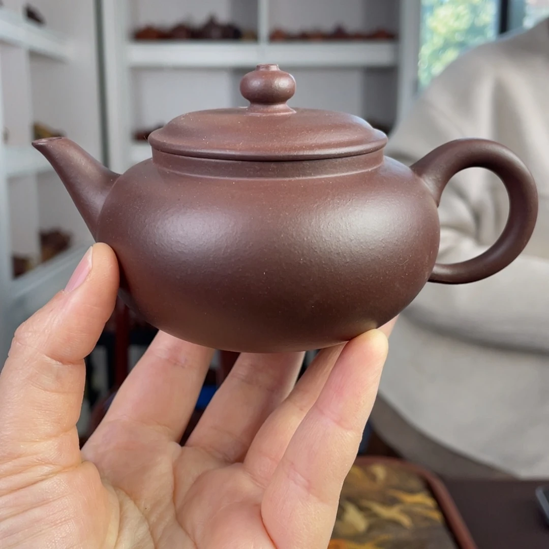 紫砂茶壶紫泥宫灯200cc