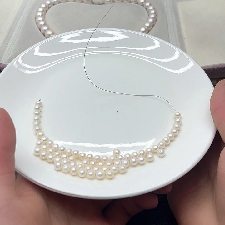 银S925镶嵌淡水珍珠天然珍珠项链18