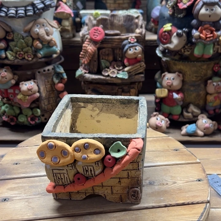 嘻哈多肉花盆百搭