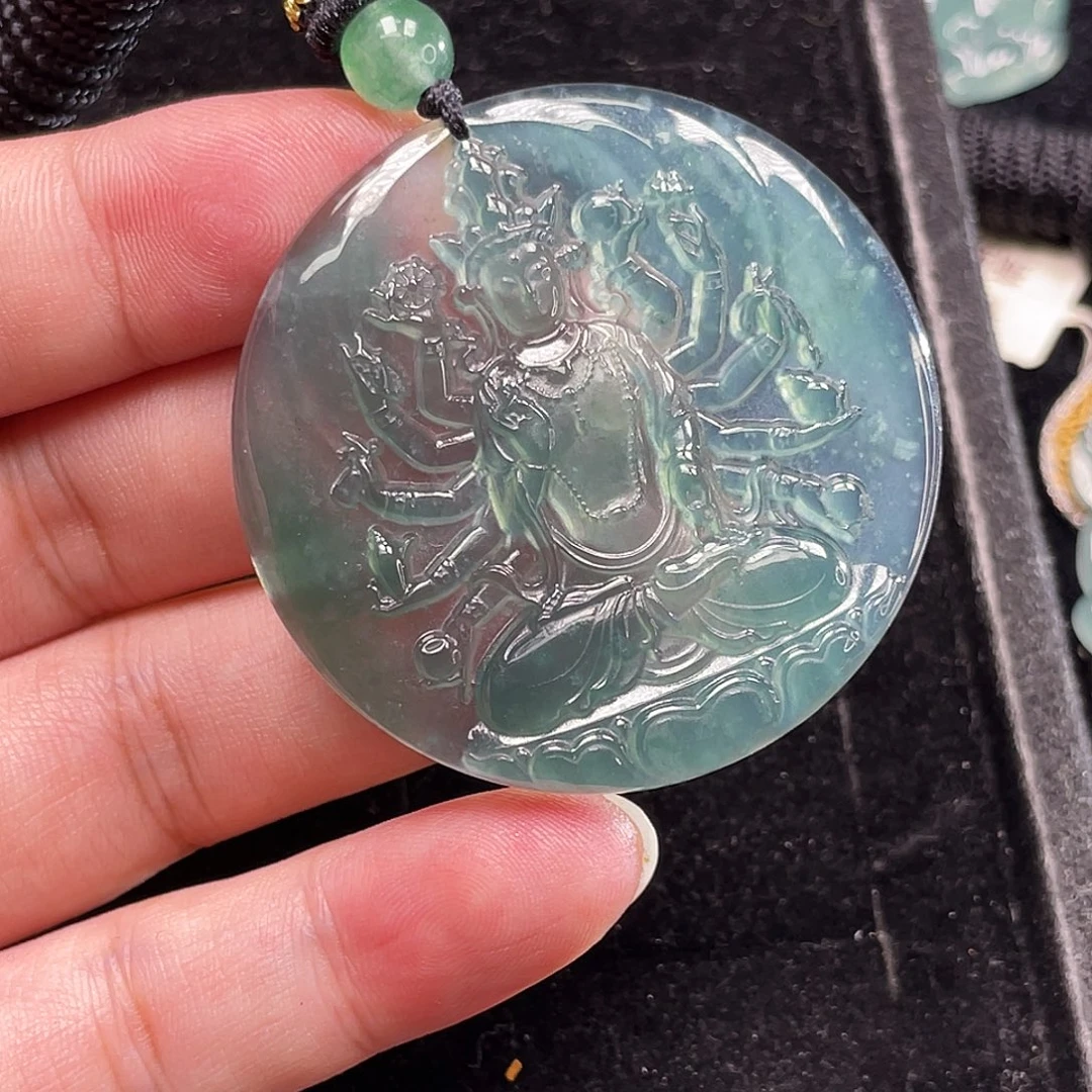 枫***树翡翠未镶嵌颈饰6，