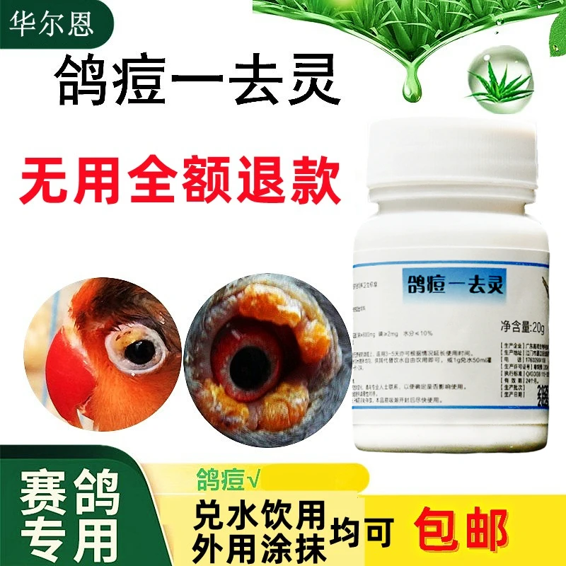 赛鸽非鸽豆幼鸽鸽药斑鸠鸽子长痘专用鸽子用品外用涂抹鸽痘一去灵