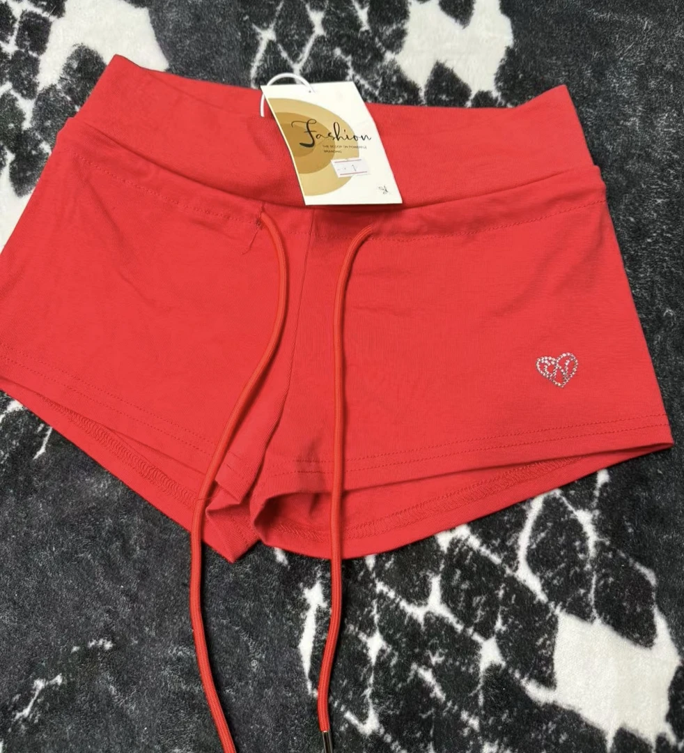 【J4-2】火辣辣红色热裤夏季短裤