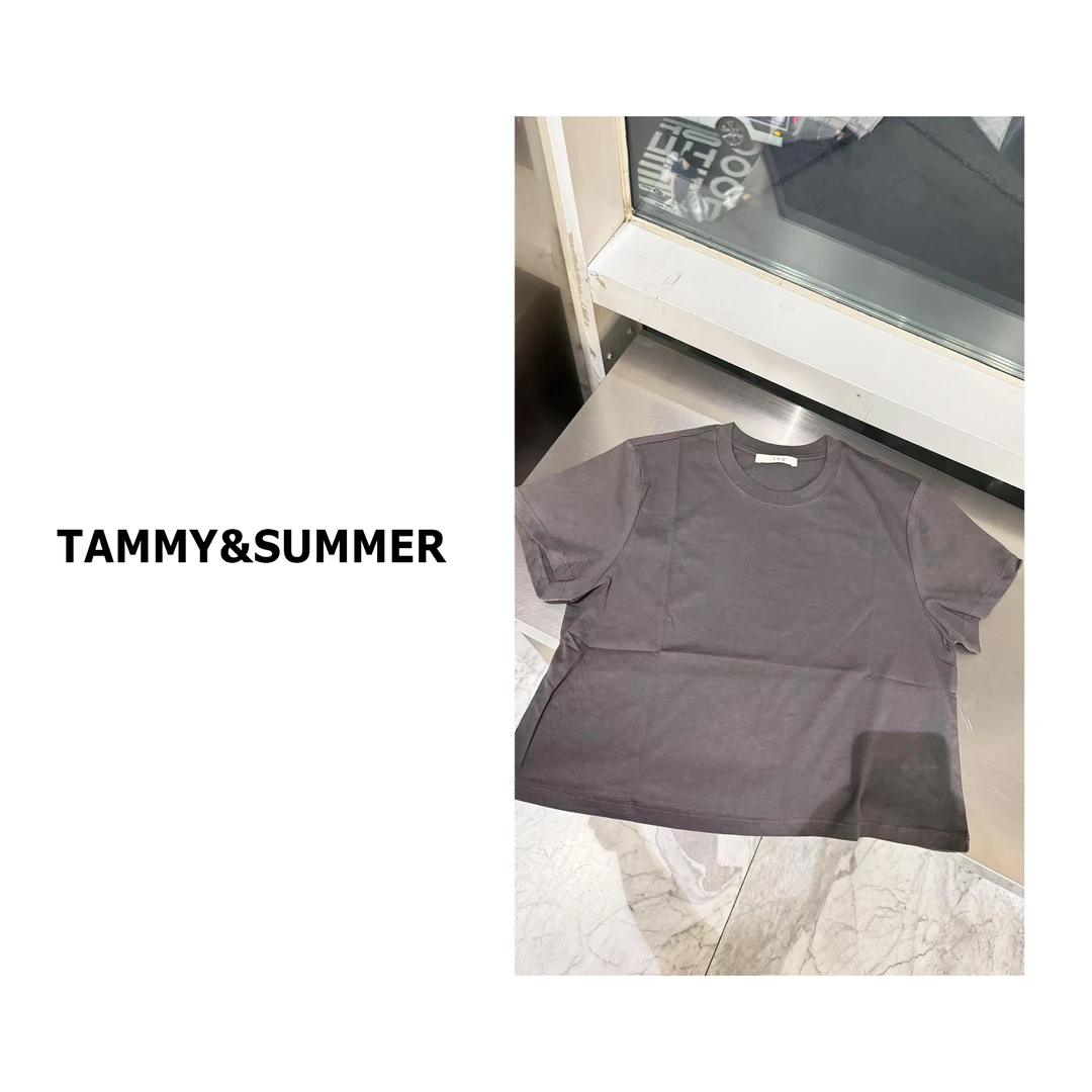 【Tammy&Summer】韩系简约宽松百搭纯色夏季休闲短袖T恤上衣28095