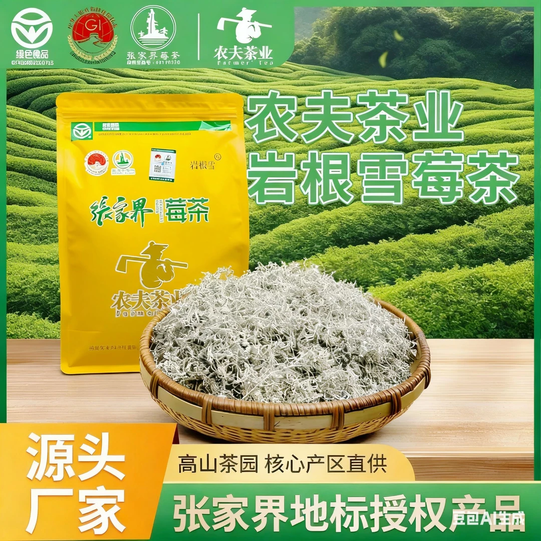 岩根雪张家界「特级」正宗高山芽尖龙须莓茶养生茶高海拔新茶