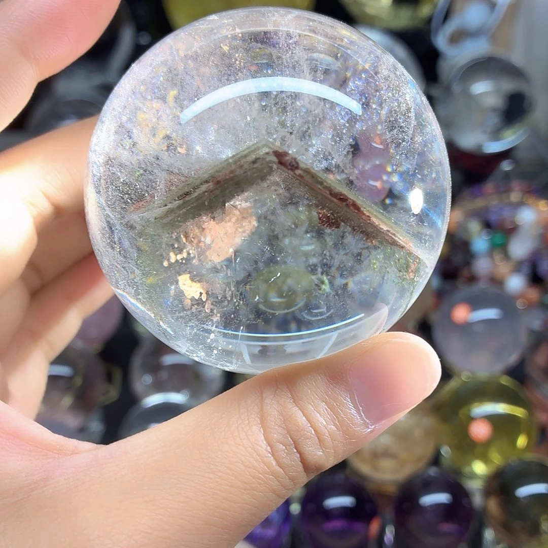 水晶未镶嵌珠宝半成品红幽灵65